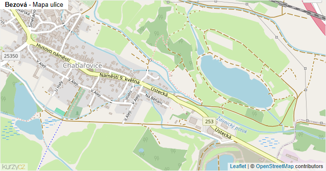 Bezová - mapa ulice
