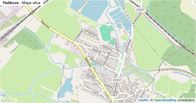 Haškova - mapa ulice