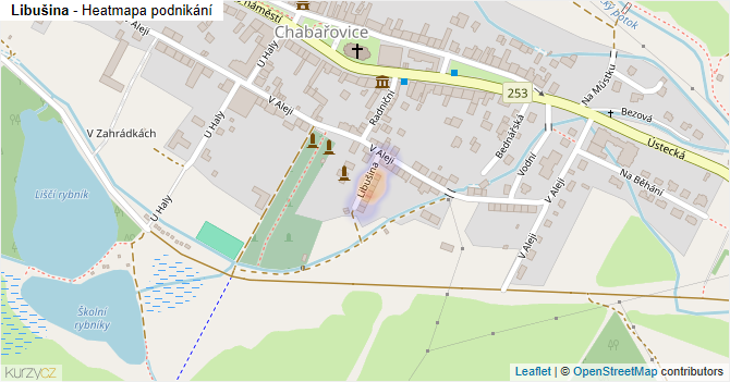 Libušina - mapa podnikání