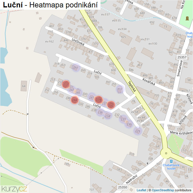 Mapa Luční - Firmy v ulici.