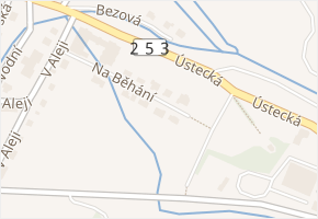 Na Běhání v obci Chabařovice - mapa ulice
