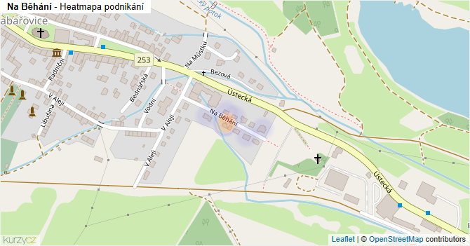 Na Běhání - mapa podnikání