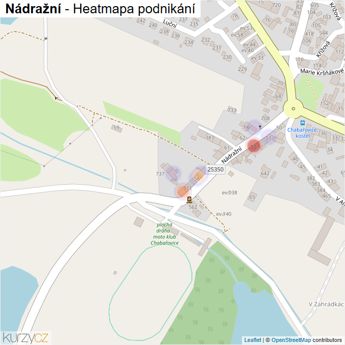 Mapa Nádražní - Firmy v ulici.