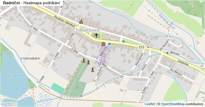 Radniční - mapa podnikání