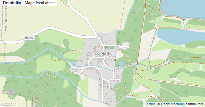 Roudníky - mapa části obce