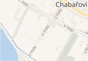 U Haly v obci Chabařovice - mapa ulice