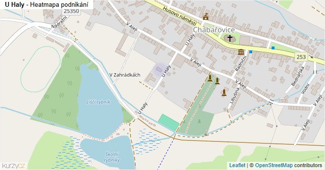 U Haly - mapa podnikání