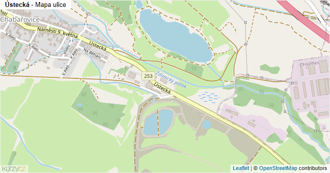 Ústecká - mapa ulice