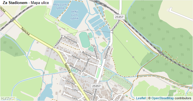 Za Stadionem - mapa ulice