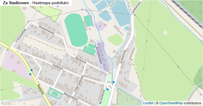 Za Stadionem - mapa podnikání