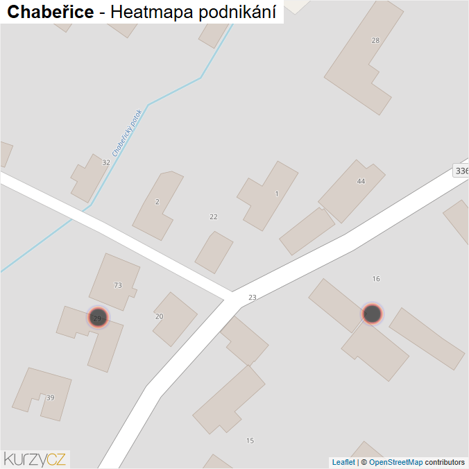 Mapa Chabeřice - Firmy v obci.