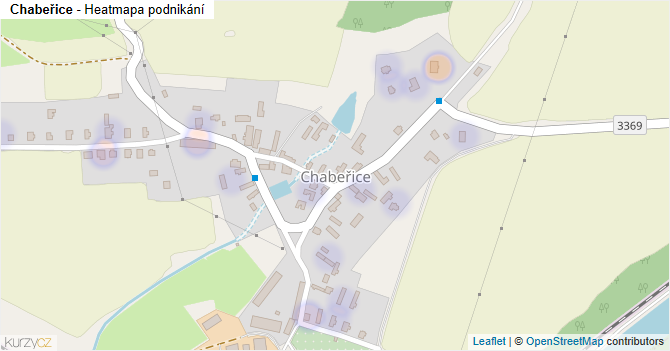 Chabeřice - mapa podnikání
