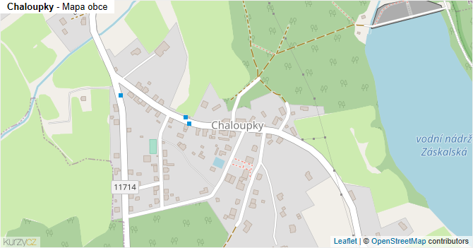 Chaloupky - mapa obce