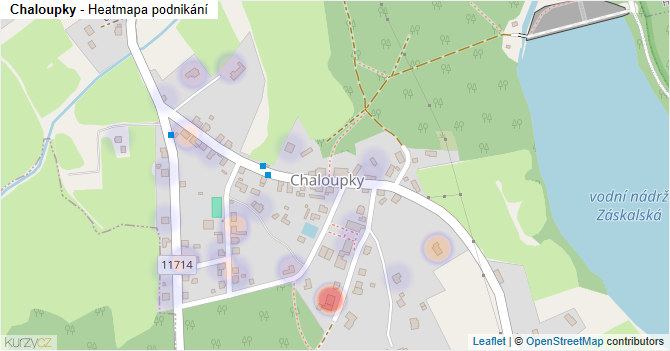 Chaloupky - mapa podnikání