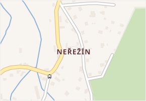 Neřežín v obci Chaloupky - mapa části obce