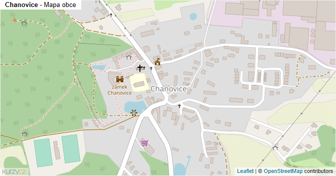 Chanovice - mapa obce