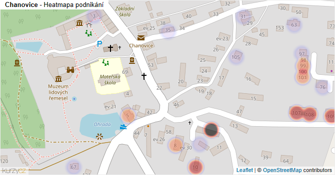 Chanovice - mapa podnikání