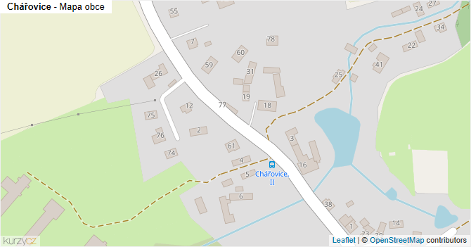 Chářovice - mapa obce