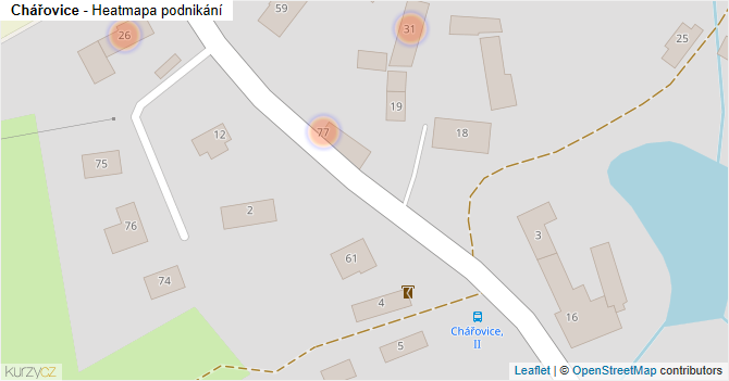 Chářovice - mapa podnikání