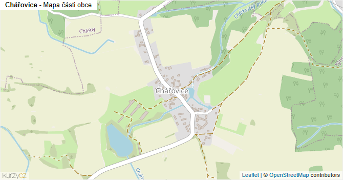 Chářovice - mapa části obce