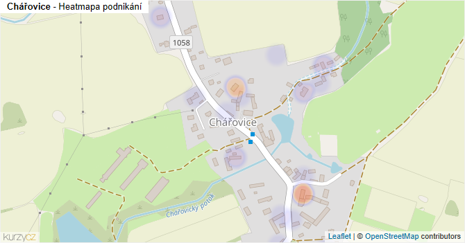 Chářovice - mapa podnikání