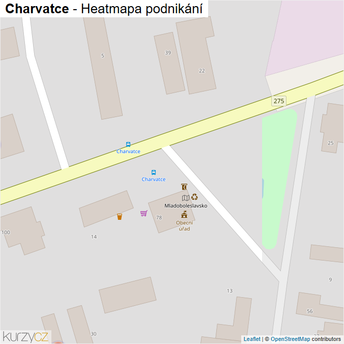 Mapa Charvatce - Firmy v obci.
