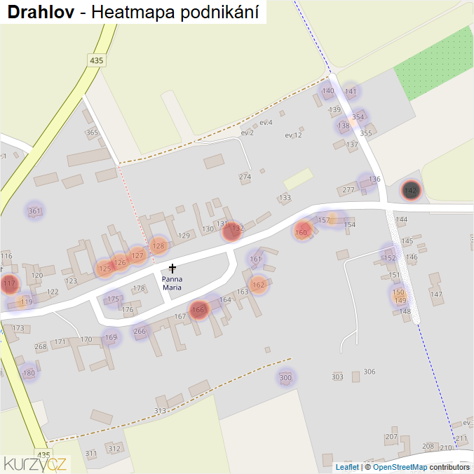 Mapa Drahlov - Firmy v části obce.