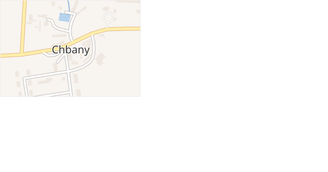 Chbany v obci Chbany - mapa části obce