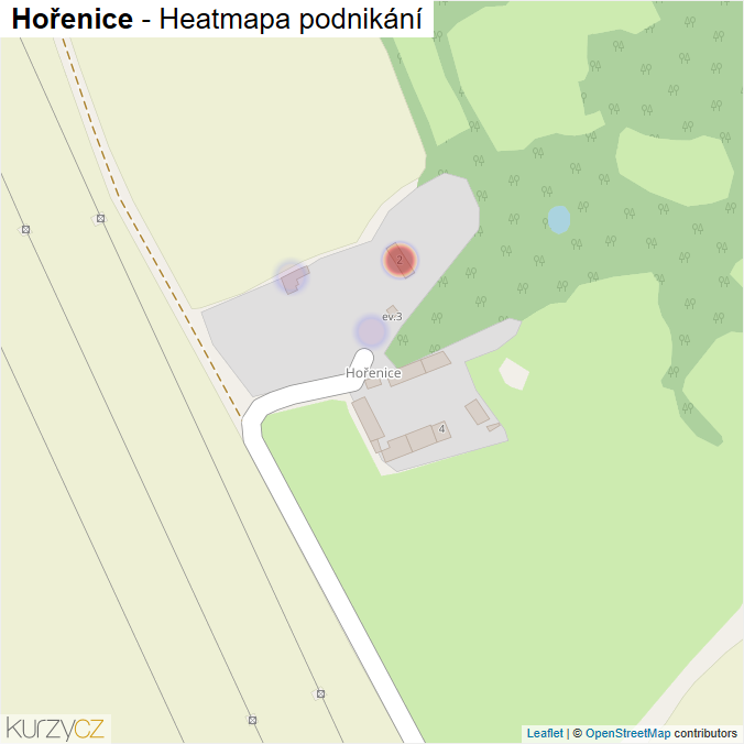 Mapa Hořenice - Firmy v části obce.