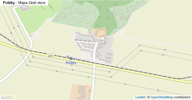 Poláky - mapa části obce