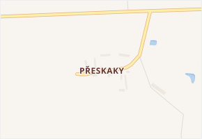 Přeskaky v obci Chbany - mapa části obce