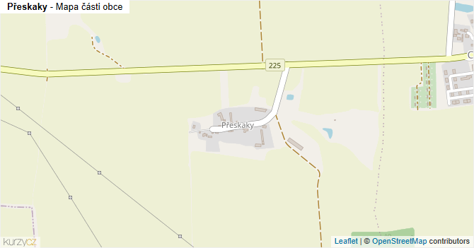 Přeskaky - mapa části obce