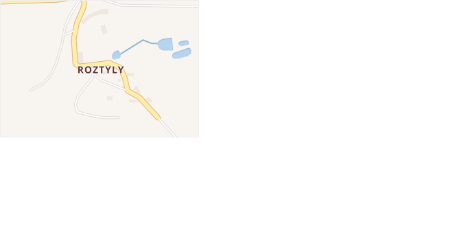 Roztyly v obci Chbany - mapa části obce