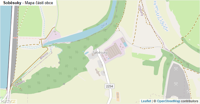 Soběsuky - mapa části obce