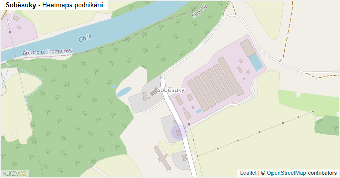 Soběsuky - mapa podnikání