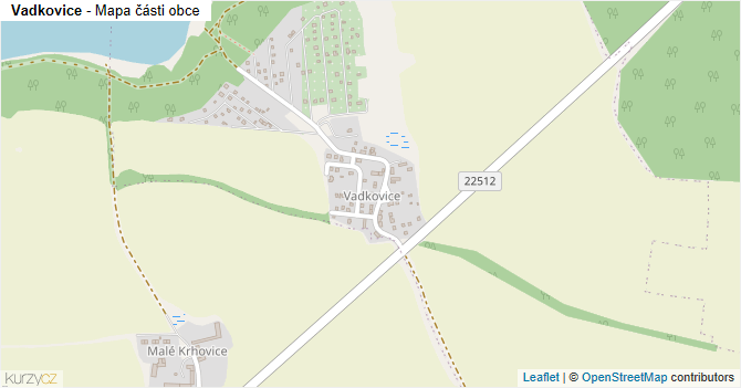 Vadkovice - mapa části obce