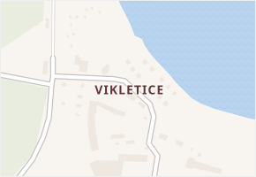 Vikletice v obci Chbany - mapa části obce