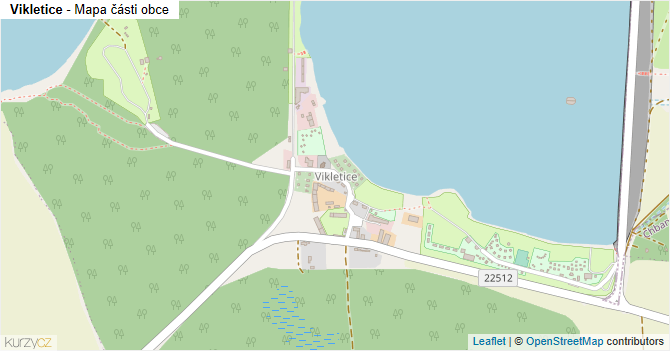 Vikletice - mapa části obce