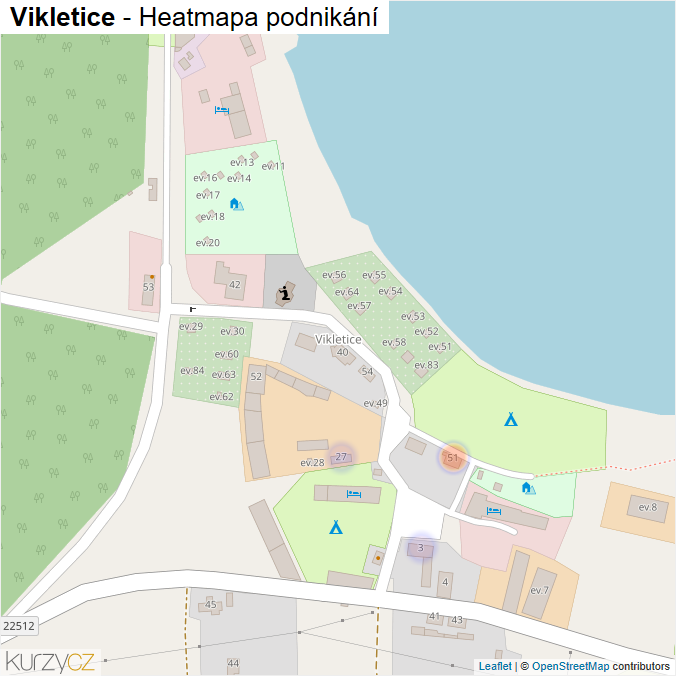 Mapa Vikletice - Firmy v části obce.