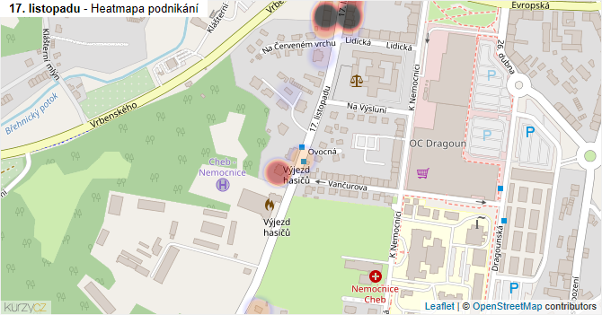 17. listopadu - mapa podnikání