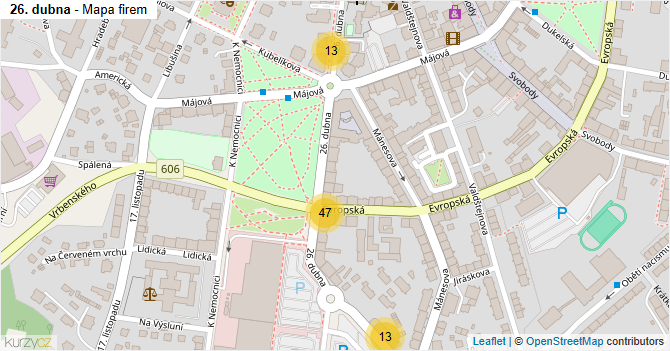 26. dubna - mapa firem