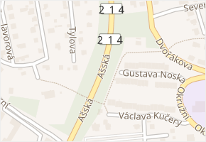 Ašská v obci Cheb - mapa ulice