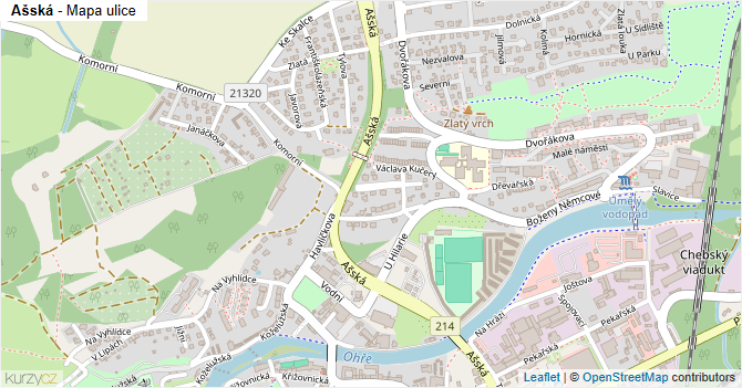 Ašská - mapa ulice