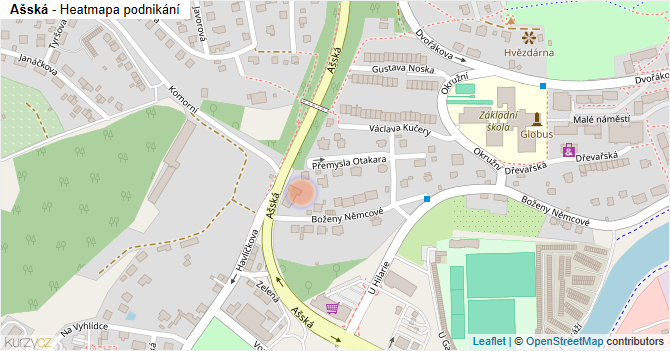 Ašská - mapa podnikání
