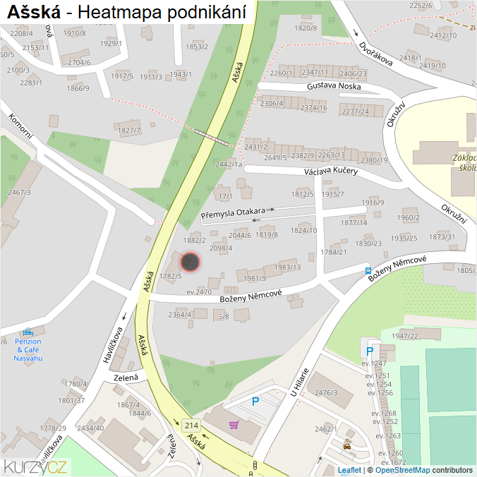 Mapa Ašská - Firmy v ulici.