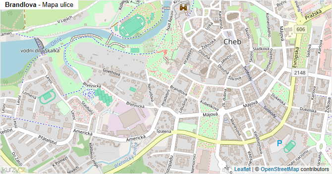 Brandlova - mapa ulice
