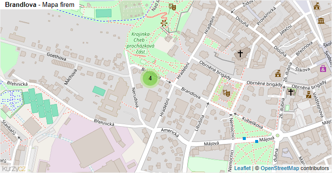 Brandlova - mapa firem
