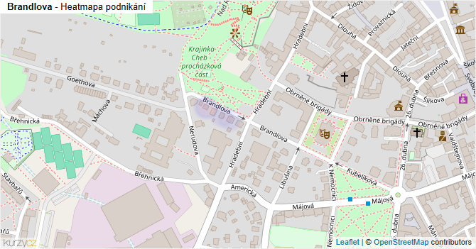 Brandlova - mapa podnikání