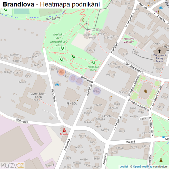 Mapa Brandlova - Firmy v ulici.