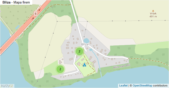 Bříza - mapa firem